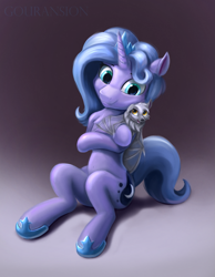 Size: 1441x1857 | Tagged: safe, artist:foxpit, derpibooru import, princess luna, alicorn, bat, pony, cute, female, mare, sitting, smiling, solo