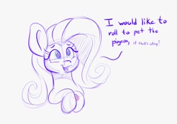 Size: 1000x700 | Tagged: safe, artist:heir-of-rick, fluttershy, pegasus, pony, dialogue, dice, female, hoof hold, mare, simple background, sketch, white background