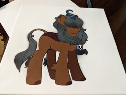 Size: 4032x3024 | Tagged: safe, artist:pony quarantine, artist:tinyequine, derpibooru import, oc, oc:kaumaha ekahi, kirin, spray paint, stencil