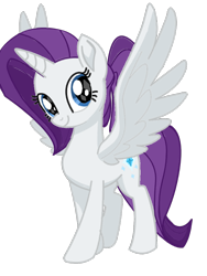 Size: 874x1162 | Tagged: safe, artist:goldlines005, derpibooru import, rarity, alicorn, pony, alicornified, base used, cardboard twilight, eyelashes, female, horn, mare, race swap, raricorn, simple background, smiling, solo, transparent background, wings