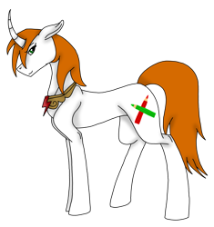 Size: 2917x3102 | Tagged: safe, artist:agdapl, derpibooru import, oc, oc only, pony, unicorn, curved horn, element of loyalty, horn, simple background, solo, transparent background, unicorn oc