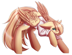 Size: 2548x1956 | Tagged: safe, artist:inspiredpixels, derpibooru import, oc, oc only, oc:nick, pegasus, pony, ears, face down ass up, floppy ears, male, raised hoof, raised leg, simple background, solo, stallion, transparent background