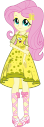 Size: 1439x4096 | Tagged: safe, artist:edy_january, derpibooru import, edit, fluttershy, equestria girls, clothes, dress, solo, spongebob squarepants, spongebob squarepants (character), spongeshy, spongeshy aquarepants, vector, vector edit