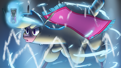 Size: 2347x1321 | Tagged: safe, artist:hitsuji, derpibooru import, paprika paca, alpaca, them's fightin' herds, carpet, community related, looking offscreen, persona, powering up, serious, serious face, solo, tarot card