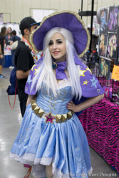Size: 2497x3745 | Tagged: safe, artist:mieucosplay, derpibooru import, trixie, human, bronycon, bronycon 2017, cape, clothes, cosplay, costume, hand on hip, hat, irl, irl human, photo, trixie's cape, trixie's hat