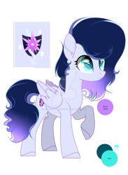 Size: 1920x2619 | Tagged: safe, artist:stardustshadowsentry, derpibooru import, oc, oc:cloudy moonlight, pegasus, pony, female, mare, offspring, parent:soarin', parent:twilight sparkle, parents:soarlight, simple background, solo, transparent background