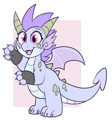 Size: 700x760 | Tagged: safe, artist:lulubell, derpibooru import, oc, dragon, female, offspring, parent:princess ember, parent:spike, parents:emberspike