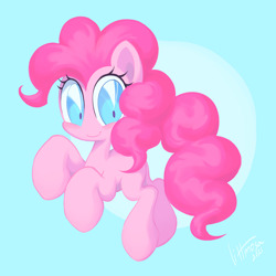 Size: 4206x4206 | Tagged: safe, artist:littmosa, derpibooru import, pinkie pie, chibi, female, looking down