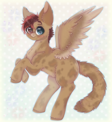 Size: 1010x1100 | Tagged: safe, artist:saltyvity, derpibooru import, oc, pegasus, pony, cute, full body, ocelot, piercing, solo, sparkles