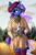 Size: 6000x9000 | Tagged: safe, artist:faline-art, derpibooru import, princess luna, alicorn, anthro, absurd file size, absurd resolution, autumn, clothes, coat, coffee, ethereal mane, female, hat, looking at you, mare, outdoors, scarf, smiling, smiling at you, tree, visible breath