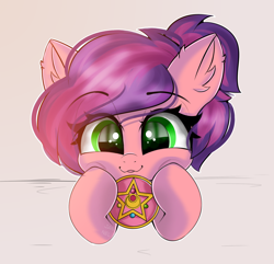 Size: 1728x1667 | Tagged: safe, artist:janelearts, derpibooru import, oc, pony, female, mare, medallion, solo