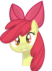 Size: 5000x6747 | Tagged: safe, artist:dropple-rd, derpibooru import, apple bloom, earth pony, bust, female, filly, grin, looking at you, portrait, smiling, solo