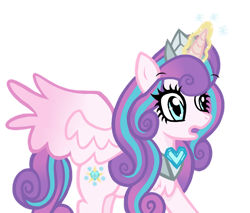 Size: 968x825 | Tagged: safe, artist:candyandflurry, derpibooru import, princess flurry heart, alicorn, pony, female, glowing horn, horn, magic, mare, older, older flurry heart, open mouth, simple background, solo, spread wings, story included, transparent background, wings
