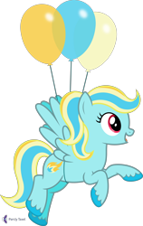 Size: 4000x6343 | Tagged: safe, alternate version, artist:parclytaxel, artist:starponys87, derpibooru import, oc, oc only, oc:blazey blue, pegasus, pony, .svg available, absurd resolution, alternate hairstyle, balloon, female, flying, mare, monthly reward, raised hoof, raised leg, simple background, smiling, solo, transparent background, unshorn fetlocks, vector