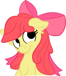 Size: 1514x1742 | Tagged: safe, artist:bobdude0, artist:jerick, derpibooru import, apple bloom, earth pony, bow, ears, female, filly, floppy ears, hair bow, simple background, solo, transparent background, vector