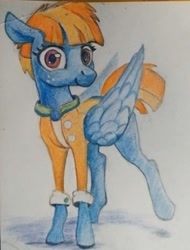 Size: 685x900 | Tagged: safe, artist:ponsce, derpibooru import, windy whistles, pony, solo, traditional art