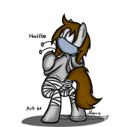 Size: 1500x1500 | Tagged: safe, artist:srmario, derpibooru import, oc, oc only, earth pony, pony, bandage, bipedal, clothes, earth pony oc, face mask, hoodie, mask, signature, simple background, solo, transparent background