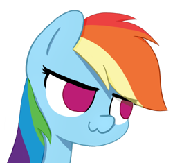 Size: 540x508 | Tagged: safe, artist:hsf, derpibooru import, rainbow dash, pegasus, pony, :3, simple background, solo, transparent background