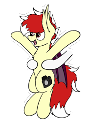 Size: 1944x2666 | Tagged: safe, artist:aaathebap, derpibooru import, oc, oc:aaaaaaaaaaa, bat pony, pony, cute, happy, holding, holding a pony, simple background, solo, transparent background