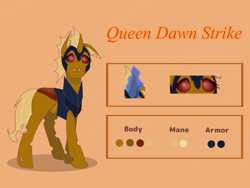 Size: 2048x1536 | Tagged: safe, derpibooru import, oc, oc only, oc:dawn strike, changeling, reference sheet, solo, yellow changeling