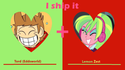 Size: 1192x670 | Tagged: safe, derpibooru import, lemon zest, equestria girls, friendship games, crossover, crossover shipping, eddsworld, female, male, shipping, shipping domino, template, tord (eddsworld), torzest