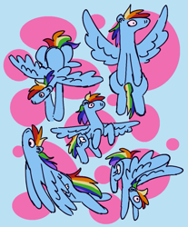 Size: 1139x1375 | Tagged: safe, artist:tezzart, derpibooru import, rainbow dash, pegasus, simple background, solo