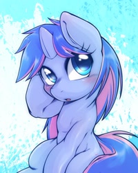 Size: 1642x2048 | Tagged: safe, artist:kurogewapony, derpibooru import, oc, oc only, oc:slowly flame, pony, unicorn, blushing, cute, female, mare, ocbetes, open mouth, sitting, smol, solo