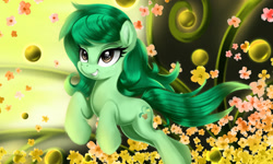 Size: 3000x1800 | Tagged: safe, artist:darksly, derpibooru import, wallflower blush, earth pony, pony, cute, cutie mark, equestria girls ponified, female, flower, flowerbetes, grin, mare, ponified, smiling, solo, wallflower and plants, wallflower's cutie mark