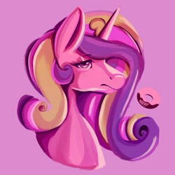 Size: 1545x1545 | Tagged: safe, artist:poxy_boxy, derpibooru import, princess cadance, alicorn, bust, jewelry, portrait, regalia, simple background, solo