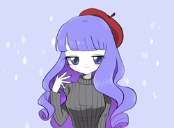 Size: 2508x1857 | Tagged: safe, artist:glitterrrrr, derpibooru import, rarity, equestria girls, clothes, nail polish, simple background, solo, sweater