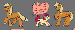 Size: 640x262 | Tagged: safe, artist:tezzart, artist:tezzbot, derpibooru import, apple bloom, applejack, rainbow dash, earth pony, appledash, comic, dialogue, female, lesbian, shipping, simple background