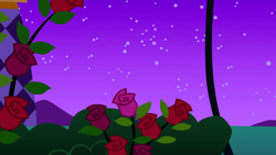 Size: 1280x720 | Tagged: safe, derpibooru import, screencap, the best night ever, background, bush, canterlot, flower, garden, night, no pony, rose, scenic ponyville, stars