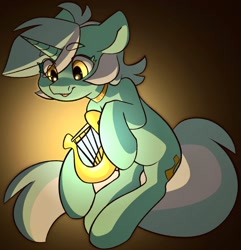 Size: 1478x1536 | Tagged: safe, artist:dodsie, derpibooru import, lyra heartstrings, pony, unicorn, abstract background, choker, female, lyre, mare, musical instrument, solo