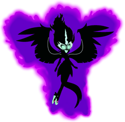 Size: 905x882 | Tagged: safe, artist:venjix5, derpibooru import, midnight sparkle, sci-twi, twilight sparkle, equestria girls, creepy, creepy smile, dark magic, evil grin, female, glowing eyes, glowing horn, grin, horn, magic, simple background, smiling, solo, transparent background, wings