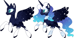 Size: 5162x2668 | Tagged: safe, artist:kurosawakuro, derpibooru import, princess luna, pony, alternate design, bald, simple background, solo, transparent background