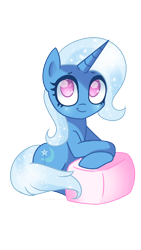 Size: 2160x3840 | Tagged: safe, artist:opal_radiance, derpibooru import, trixie, pony, unicorn, cute, diatrixes, female, food, mare, marshmallow, simple background, solo, transparent background