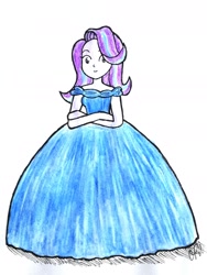 Size: 1412x1882 | Tagged: safe, artist:fude-chan-art, derpibooru import, starlight glimmer, equestria girls, clothes, crossed arms, dress, gown, solo