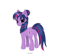 Size: 1080x810 | Tagged: safe, alternate version, artist:acid, derpibooru import, twilight sparkle, unicorn twilight, pony, unicorn, ear fluff, ears, female, looking back, simple background, solo, transparent background