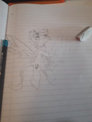 Size: 3096x4128 | Tagged: safe, derpibooru import, pegasus, pony, dreamsmp, lined paper, mcyt, tommyinnit, traditional art