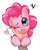 Size: 1869x2323 | Tagged: safe, artist:horsepen, pinkie pie, earth pony, human, pony, cute, hand, heart, one eye closed, petting, simple background, transparent background