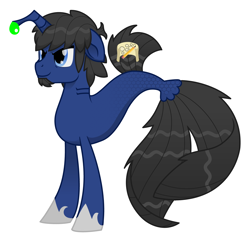 Size: 2502x2396 | Tagged: safe, artist:evilfrenzy, derpibooru import, oc, oc only, pony, seapony (g4), unicorn, black mane, blue eyes, dorsal fin, fish tail, flowing tail, gills, hoof shoes, horn, seaponified, simple background, smiling, solo, species swap, tail, white background