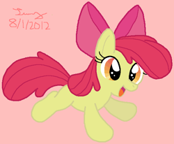 Size: 555x457 | Tagged: safe, artist:heartinarosebud, derpibooru import, apple bloom, earth pony, adorabloom, cute, female, filly, solo