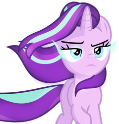 Size: 4859x5069 | Tagged: safe, artist:goldlines005, derpibooru import, starlight glimmer, pony, unicorn, absurd resolution, eyelashes, female, frown, horn, mare, simple background, solo, sombra eyes, transparent background