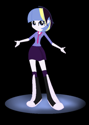 Size: 472x660 | Tagged: safe, artist:aonairfaol, derpibooru import, oc, oc only, equestria girls, base used, black background, clothes, female, simple background, solo