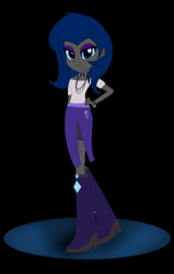 Size: 398x626 | Tagged: safe, artist:aonairfaol, derpibooru import, oc, oc only, equestria girls, base used, bedroom eyes, black background, boots, clothes, eyelashes, female, high heel boots, shoes, simple background, solo