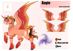 Size: 1920x1358 | Tagged: safe, artist:oneiria-fylakas, derpibooru import, oc, oc:ängle, alicorn, pony, male, reference sheet, solo, stallion, tail feathers