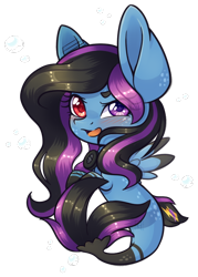 Size: 452x631 | Tagged: safe, artist:ak4neh, derpibooru import, oc, oc only, oc:alpha jet, pegasus, pony, seapony (g4), big ears, blushing, chibi, dorsal fin, ears, female, fish tail, flowing tail, looking at you, open mouth, seaponified, simple background, solo, species swap, tail, transparent background, wings