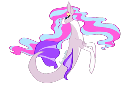 Size: 809x592 | Tagged: safe, artist:amaltheaarts, derpibooru import, oc, oc only, merpony, seapony (g4), blue eyes, dorsal fin, fish tail, flowing mane, flowing tail, signature, simple background, smiling, solo, tail, transparent background