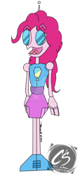 Size: 800x1750 | Tagged: safe, artist:adhiguna, artist:johnathon-matthews, derpibooru import, pinkie pie, human, robot, deviantart watermark, gir, humanized, invader zim, obtrusive watermark, pinkie bot, simple background, transparent background, watermark