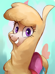 Size: 2340x3150 | Tagged: safe, artist:cadillacdynamite, derpibooru import, paprika paca, alpaca, equestria at war mod, them's fightin' herds, community related, cute, female, looking at you, paprikadorable, solo